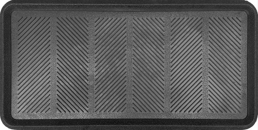 16" X 32" Black Rubber Outdoor Boot Tray