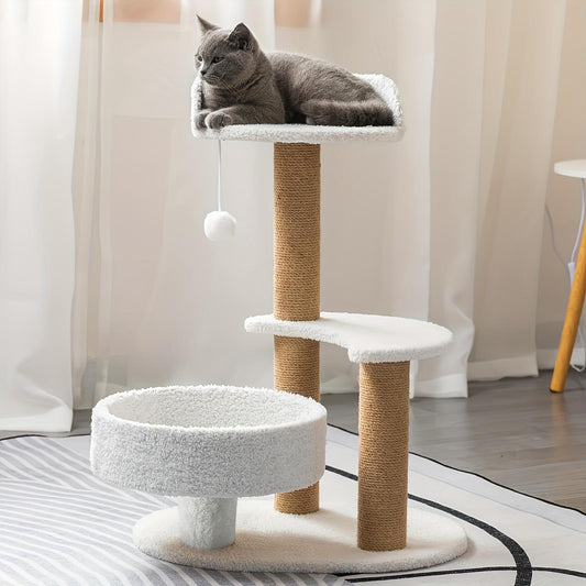 Multi-Layer Cat Tree Indoor Cat Furniture With Scratching Posts And