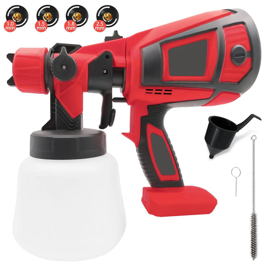Cordless HVLP Spray Gun (1000 mL, Compatible with Milwaukee 18V)