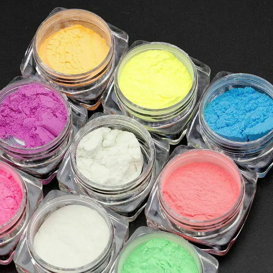 10X Colors Random Luminous Glow In Dark Pigment-Paint Nail Art Crafts Diy Making