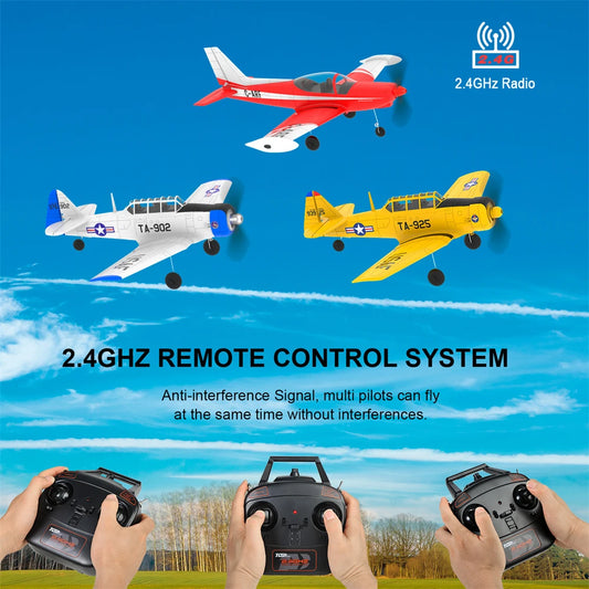 TOP RC HOBBY AT-6 2.4GHz 4CH 450mm Wingspan EPP 6-Axis Gyro One-Key U-Turn Aerobatic RC Airplane RTF for Beginners